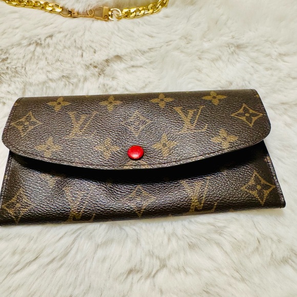 Louis Vuitton Brown Monogram Emilie Wallet with Chain … Super Clean - Picture 2 of 11